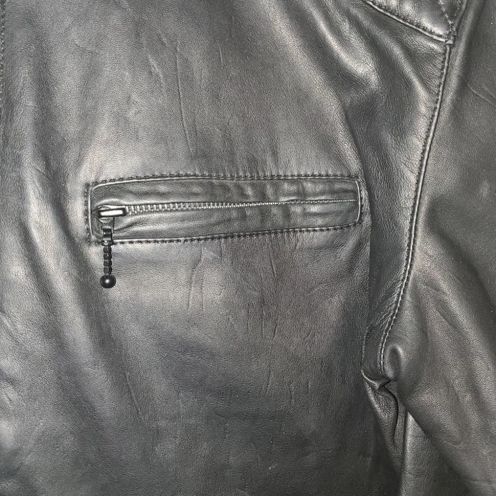 Mens Premium Black Cafe Racer Lambskin Leather Jacket - Picture 4 of 16